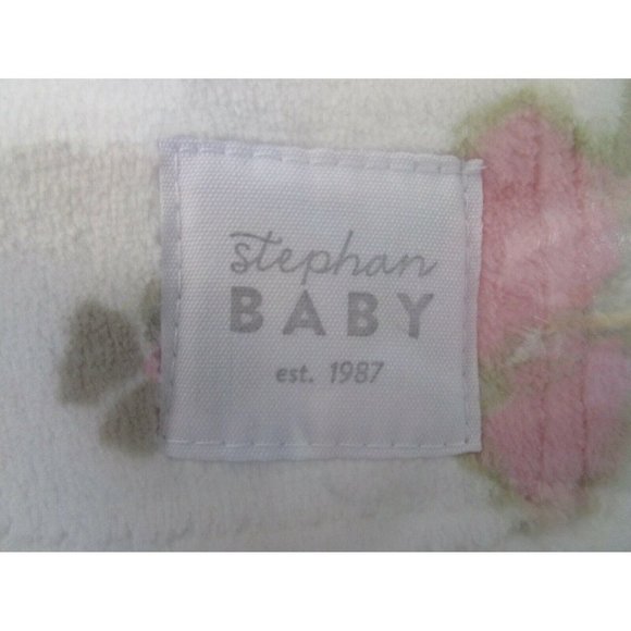 Stephan Baby Playful Posies Pink Pansy Flowers Fleece Baby Blanket 30" X 40" New - Picture 2 of 10